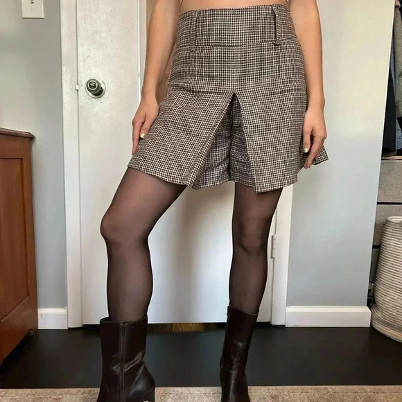 Brunello Cucinelli checked linen skort - Picture 5 of 9